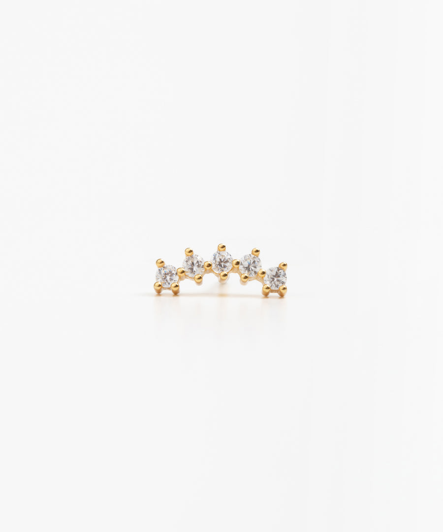 Five Studs Curved Line Stud