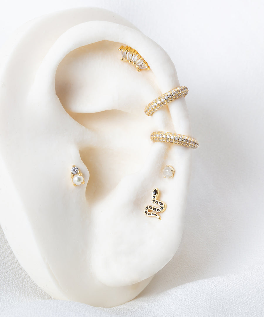 Sparkly Paved CZ Non-Pierced Ear cuff