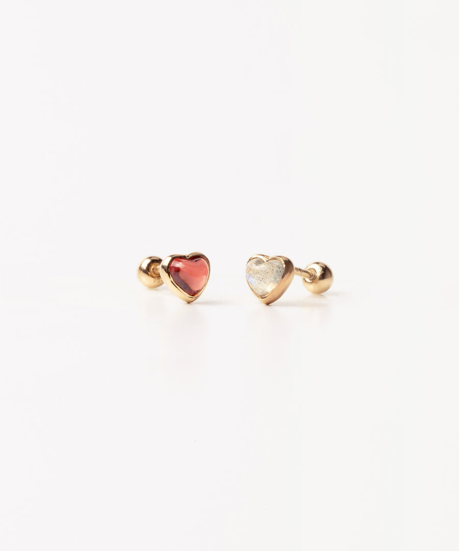 Natural Colored Heart Barbell