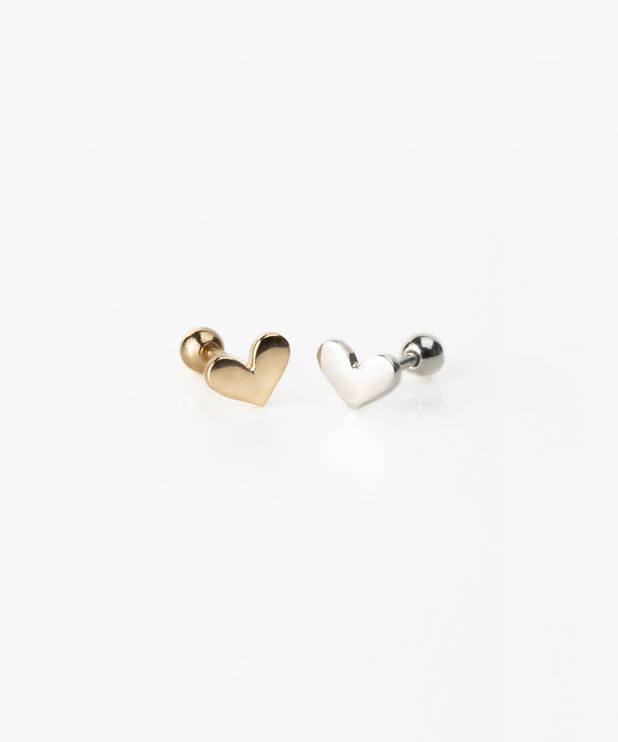 Plain Heart Stud