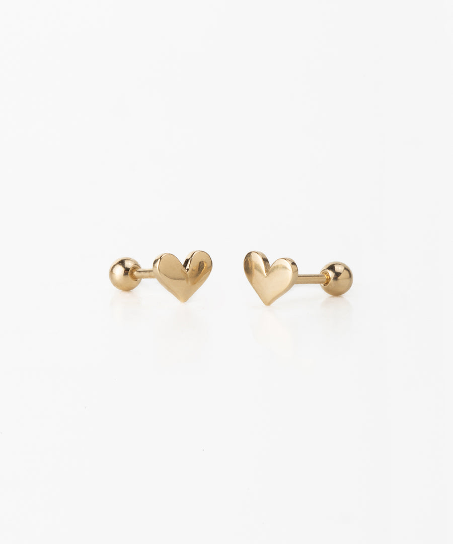 Plain Heart Stud