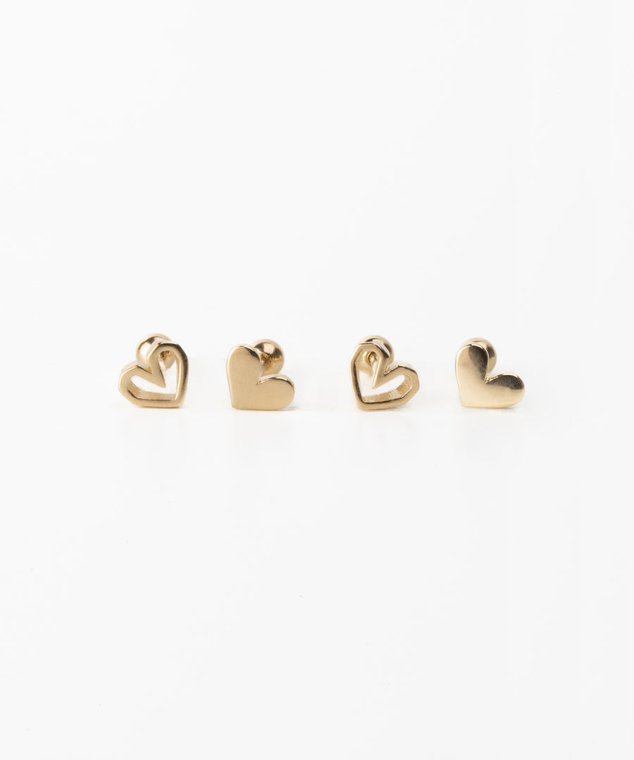 Plain Heart Stud