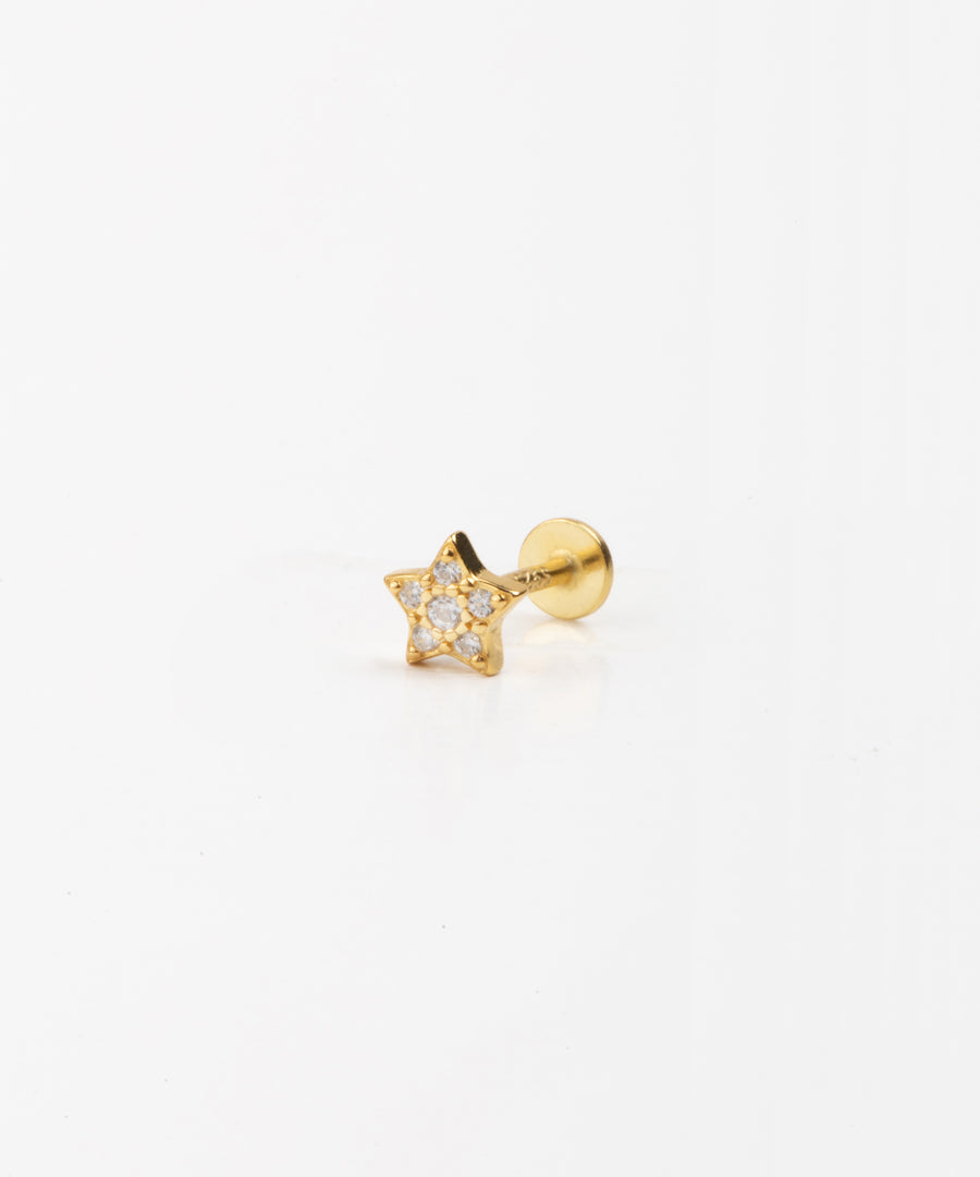 Tiny Pave Star stud