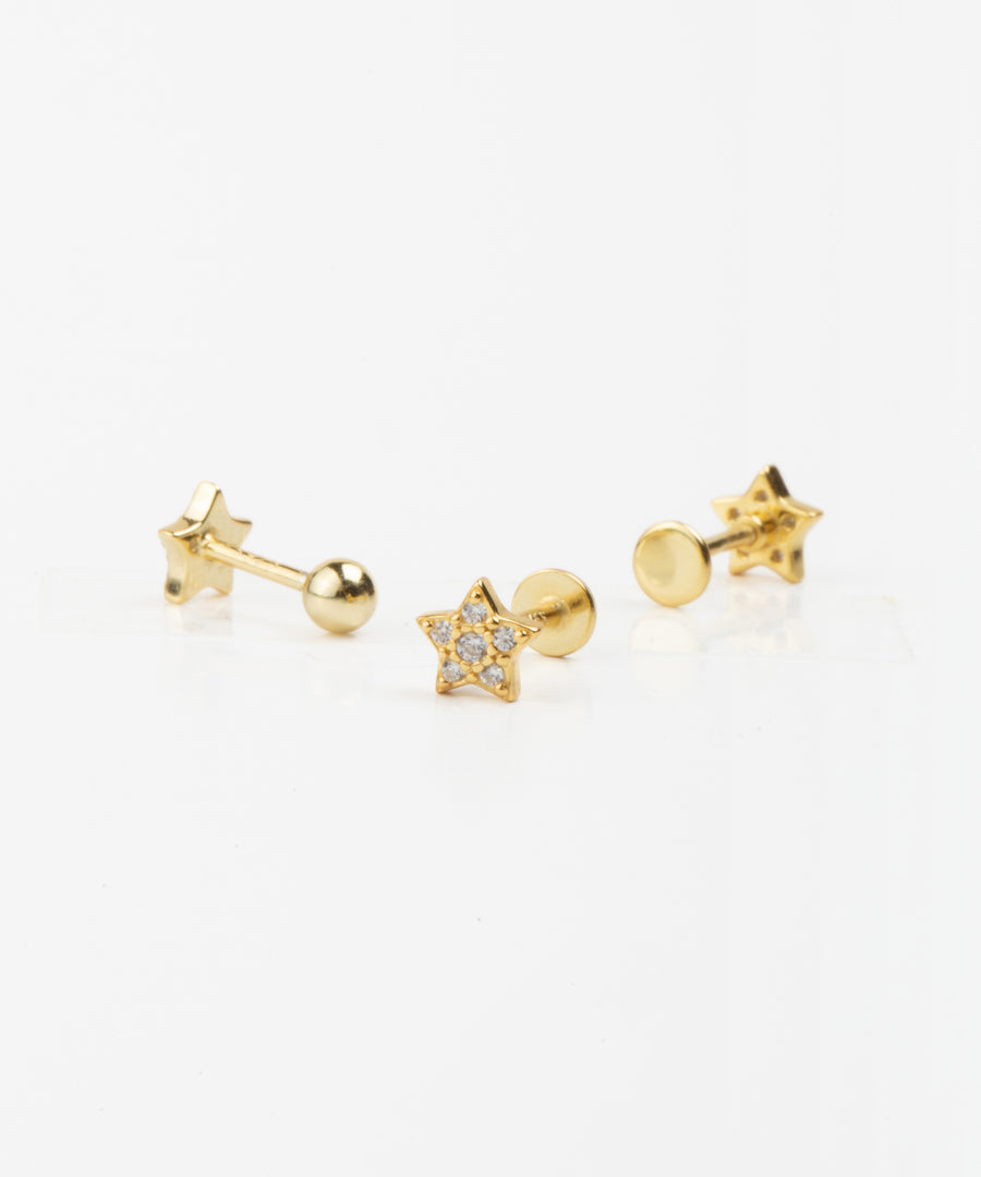 Tiny Pave Star stud