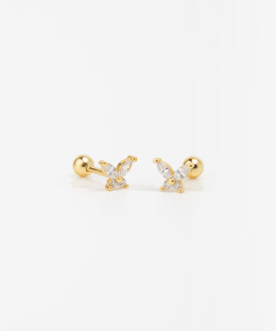 Tiny Pave Butterfly stud