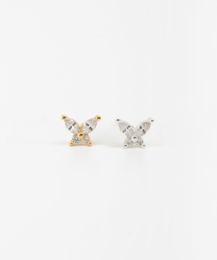 Tiny Pave Butterfly stud