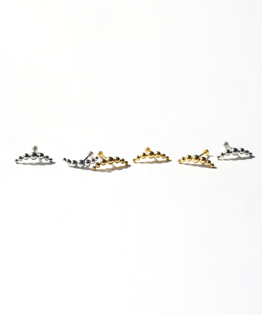 Beaded Bar Push-pin Labret