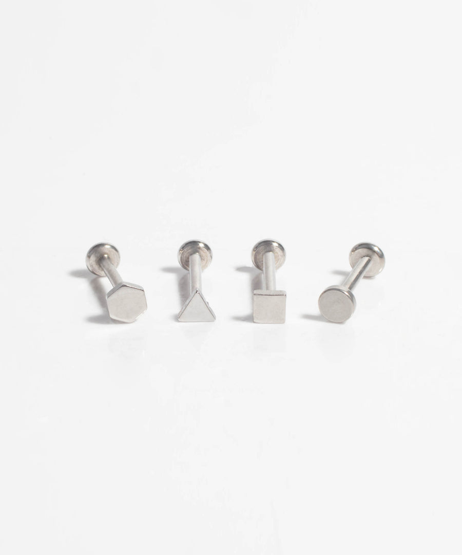 Ultra Tiny Flat Symbol Disc Push-pin Labret