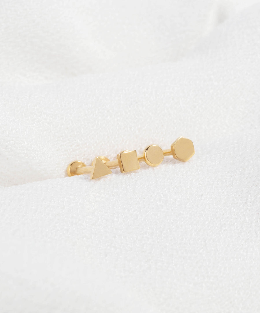 Ultra Tiny Flat Symbol Disc Push-pin Labret