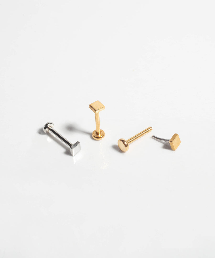 Ultra Tiny Flat Symbol Disc Push-pin Labret