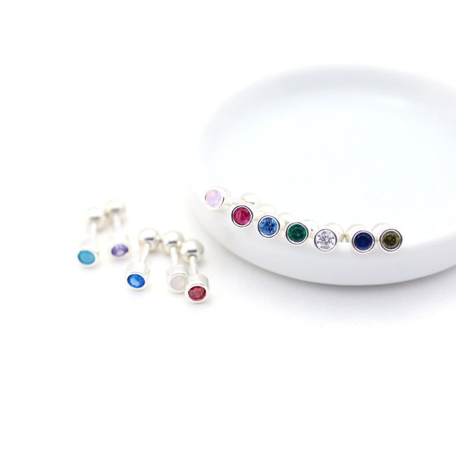 Personalized Birthstone Barbell